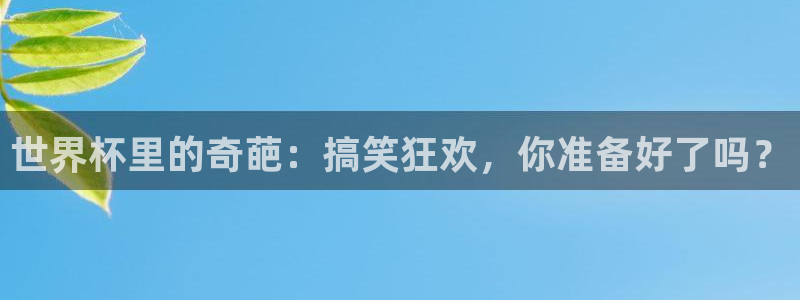 世界杯官网：世界杯里的奇葩：搞笑狂欢，你准备好了吗？